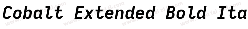 Cobalt Extended Bold Italic字体转换